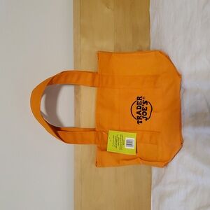 Trader Joe's Mini Canvas Tote Bag Orange 🧡